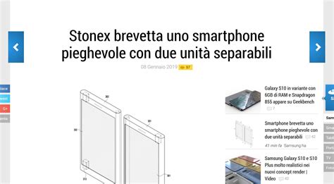 Smartphone Brevetta Uno Smartphone Pieghevole Con Due Unit Separabili