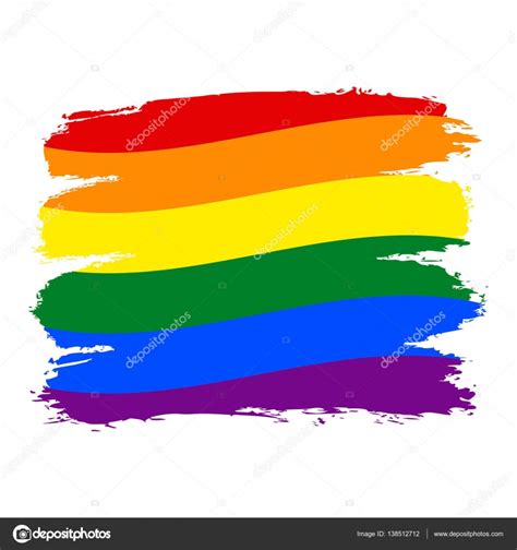 Brushstroke Rainbow Flag Lgbt Movement Stock Vector Ifeelgood