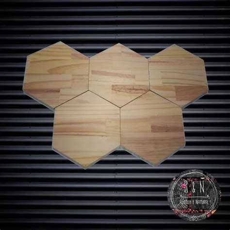 Tabla Plato Asado Hexagonal Madera Pino 22 Cm X 10 Unidades En Venta En