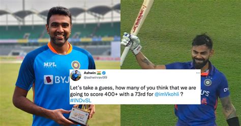 IND Vs SL Ravichandran Ashwin S Tweet Goes Viral After Virat Kohli