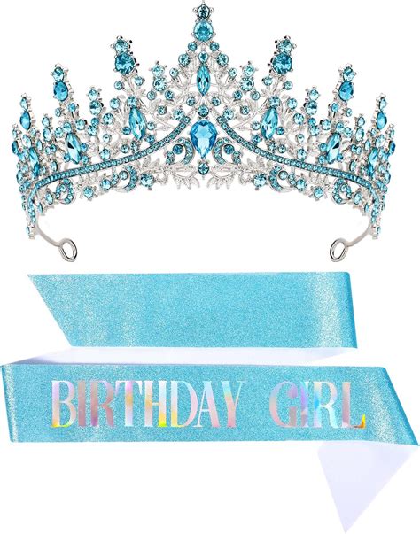 Amazon Birthday Sash Birthday Crown Princess Tiara For Women