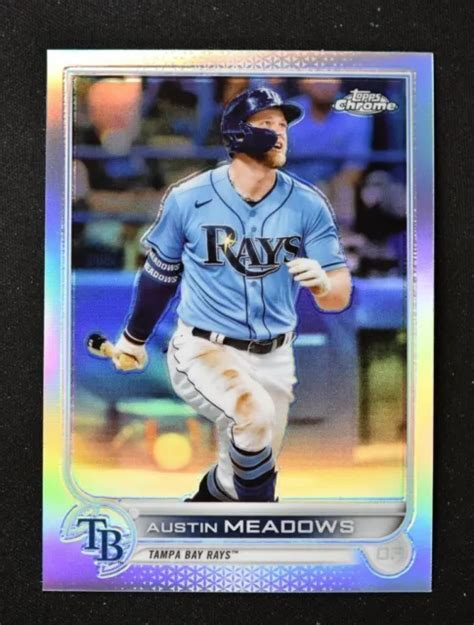 RÉFRACTEUR DE BASE sonique chrome 2022 Topps 10 Austin Meadows Tampa