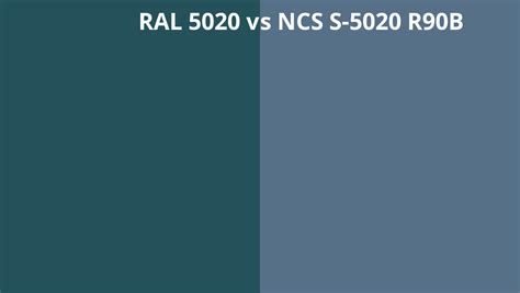 Ral 5020 Vs Ncs S 5020 R90b Ral Colour Chart Uk