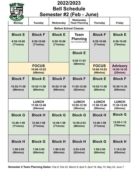 Daily Bell Schedule 2022 2023 Oak Bay High School