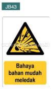 Kimia B Rambu Bahan Kimia Bahaya Bahan Mudah Meledak Safety Sign