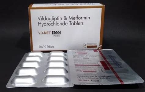 Vildagliptin 50mg Metformin 1000mg Tablets For Hospitals Nursing Homes