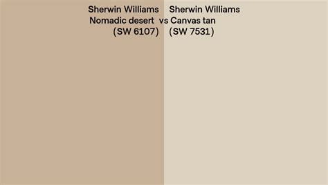 Sherwin Williams Nomadic Desert Vs Canvas Tan Side By Side Comparison