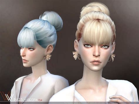 Woman Hair Bun Hairstyle Fashion The Sims P Sims Clove Share