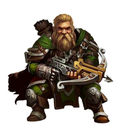 Male Dwarf Crossbow Ranger Pathfinder 2e Pfrpg Dnd Dandd 35 5e 5th Ed