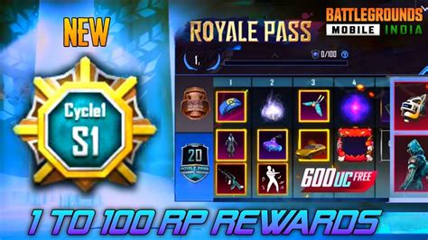 SEASON 20 ROYAL PASS 1 TO 100 RP REWARD PUBG MOBILE PUBG MOBILE