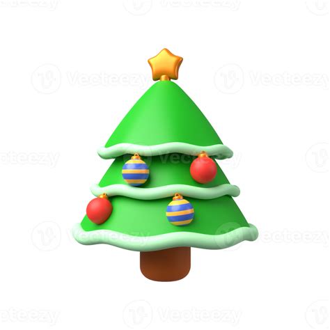 D Illustration Of Christmas Tree Png