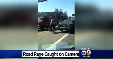 Man Nearly Run Over In Violent Road Rage Incident Caught On Camera Cbs Los Angeles