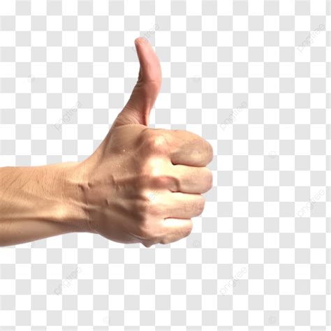 Closeup Of Asian Man Hand Showing Thumbs Up Positive Generative Ai