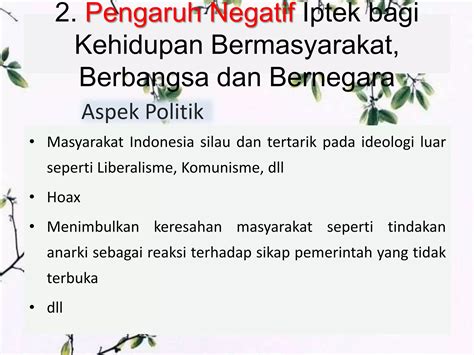 Pengaruh Kemajuan Iptek Terhadap Negara Kesatuan Republik Indonesia Ppt