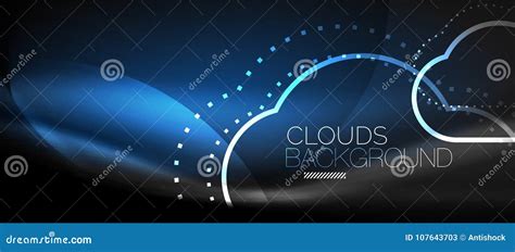 Vector Cloud Computing Storage Concept Stock Vector Illustration Of