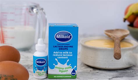 Milkaid Lactase Enzyme Drops for Lactose Intolerance | Prevents Gas, Bloating & Diarrhea | Fast ...