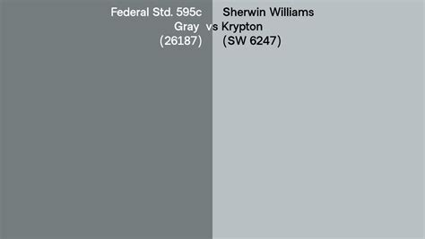 Federal Std 595c Gray 26187 Vs Sherwin Williams Krypton Sw 6247