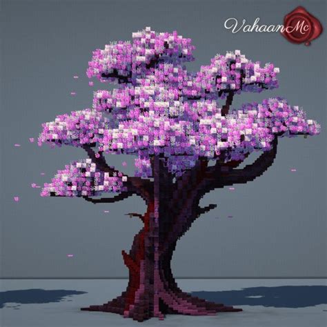 Minecraft Cherry Tree Biome With Japanese Cherry Blossom Mountain