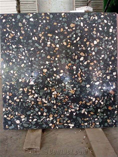 Indonesia Black Terrazzo Floor Tiles From Indonesia