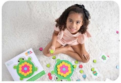 Mosaico Tartaruginha brinquedo educativo Montessori Ateliê Paes