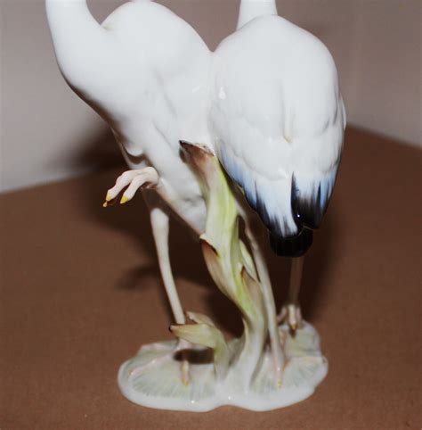 Vintage Lorenz Hutschenreuther Porcelain Heron Figurine Gunther Granget