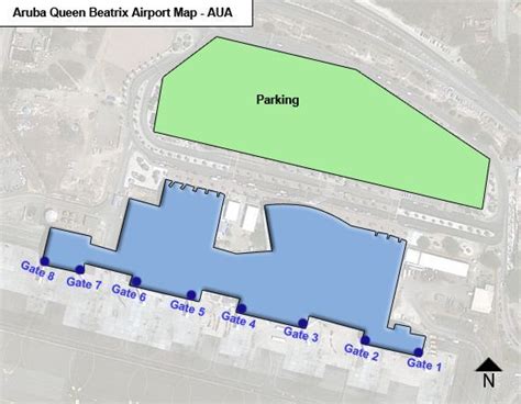 Aruba Queen Beatrix AUA Airport Terminal Map