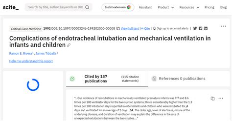 Complications of endotracheal intubation and mechanical ventilation in infants and children ...