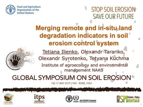 Merging remote and in-situ land degradation indicators in soil erosion ...