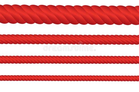 Red Rope Collection Stock Illustration Illustration Of Ribbon 22622201