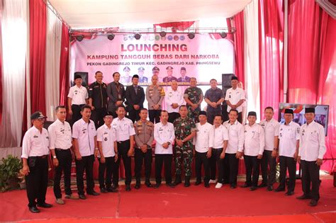 Polres Pringsewu Launching Kampung Tangguh Bebas Narkoba Begini Alasannya