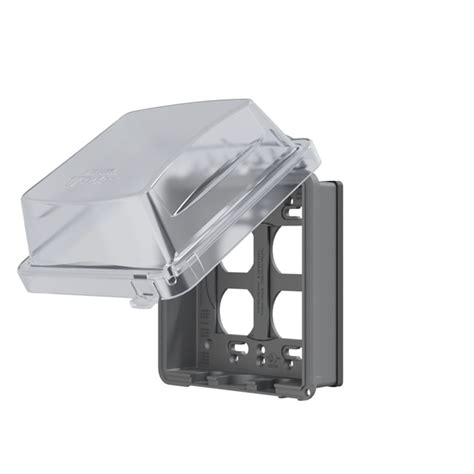 Hubbell Taymac 2 Gang Square Clear Plastic Weatherproof Electrical Box Cover Mm2420c At