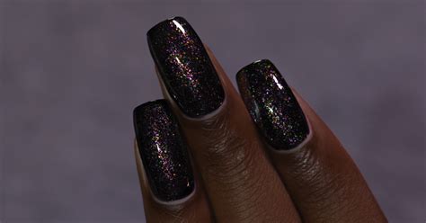 Ilnp Cursed Festive Black Shimmer Nail Polish