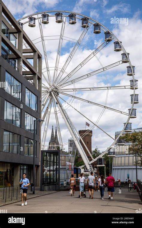 Ferris Wheel In The Rheinau Harbor At The Chocolate Museum The