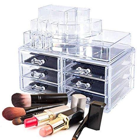 ACEVIVI Clear Acrylic Makeup Boxes and 6 Drawer Jewerly Chest or makeup storage ideas Case ...