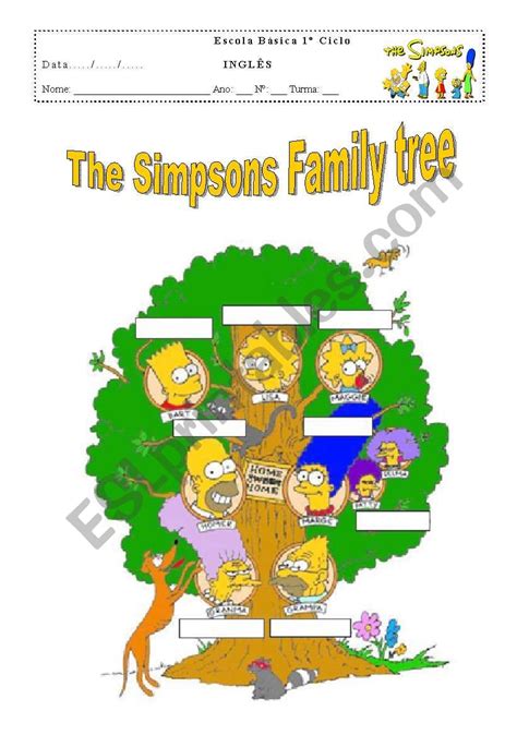 The Simpsons Family Tree Worksheet