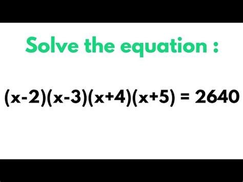 A Nice Polynomial Equation Of Degree Find All The Roots Of Given