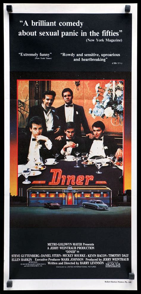 Diner (1982) Original Australian Daybill Movie Poster - Original Film ...