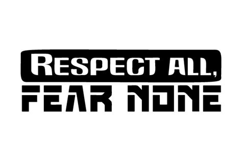 Respect All Fear None Svg Cut File By Creative Fabrica Crafts