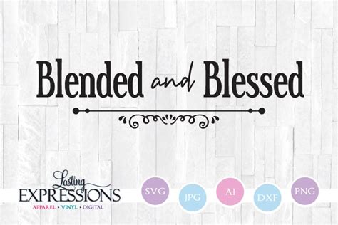 Blended And Blessed Wood Sign SVG