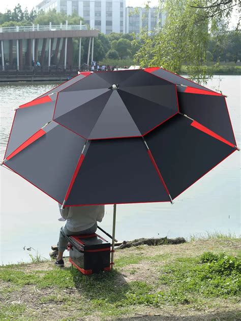 Parasol Coupe Vent Double Couche Pour La Plage Et La P Che Grand