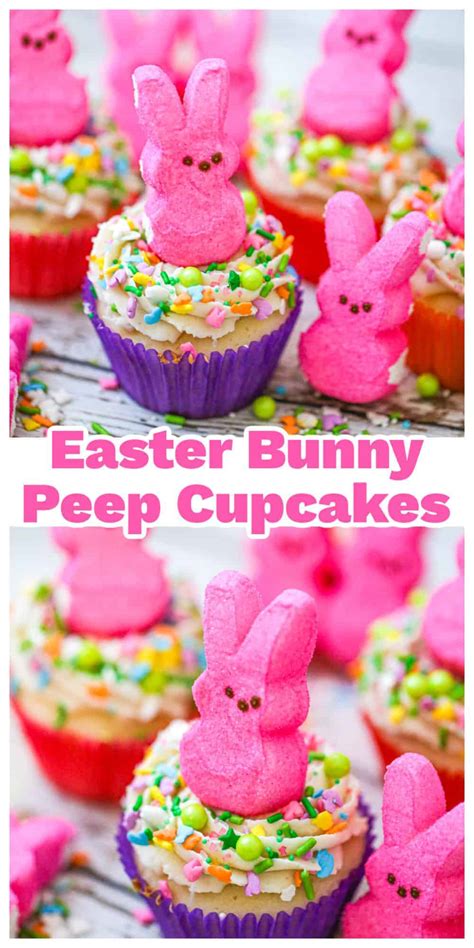 Easter Bunny Peep Cupcakes The Baking Chocolatess