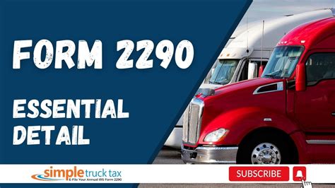 Essential To File Form 2290 Simple Truck Tax E File YouTube