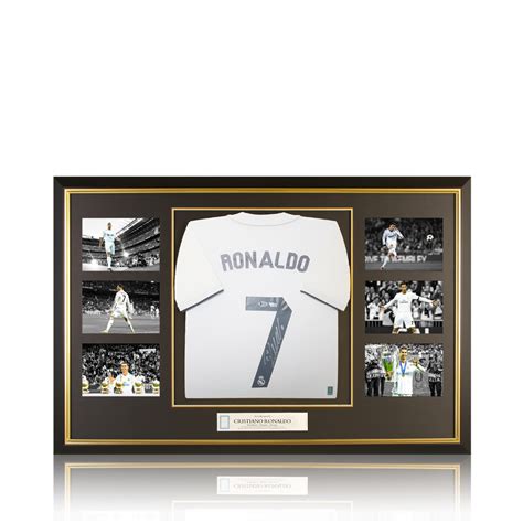 Cristiano Ronaldo signed Real Madrid shirt - framed - GOAT authentic