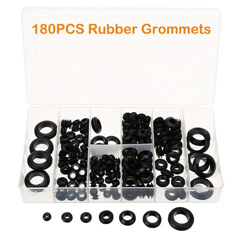 Rubber Grommet 180 PCS Rubber Grommet Kit Electrical Conductor Gasket