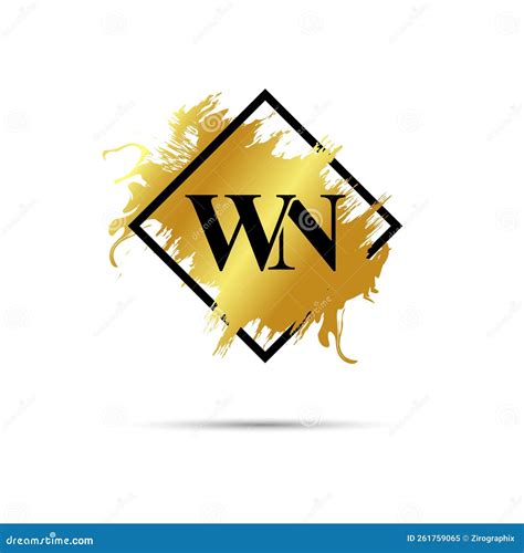 Gold Wn Logo Symbol Vector Art Design Stock Illustration Illustration