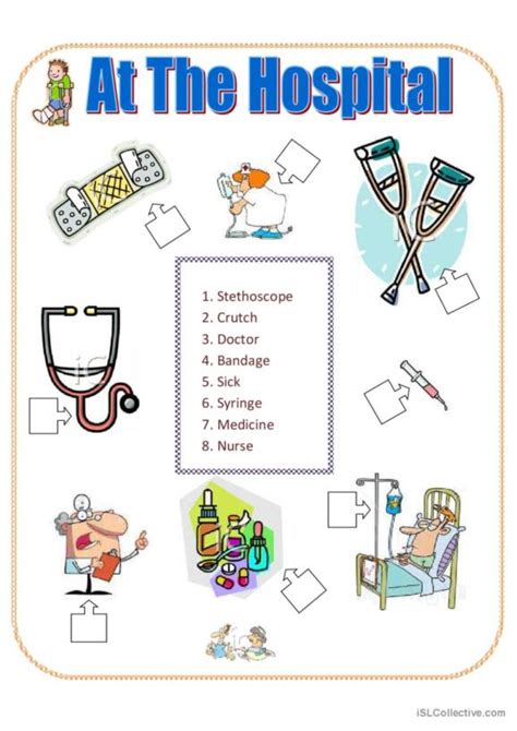 58 Hospital English Esl Worksheets Pdf And Doc