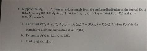 Solved Suppose That X Xn Form A Random Sample From Chegg