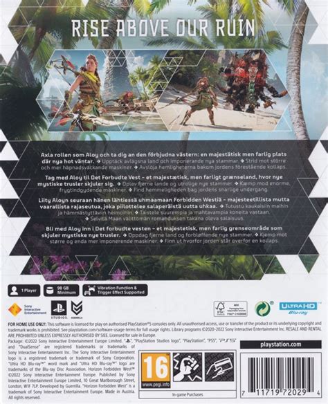 Horizon II Forbidden West Cover Or Packaging Material MobyGames