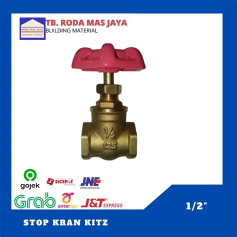 Jual Stop Kran Putar Gate Valve Kuningan Asli KITZ 1 Inch 1 2 Inch