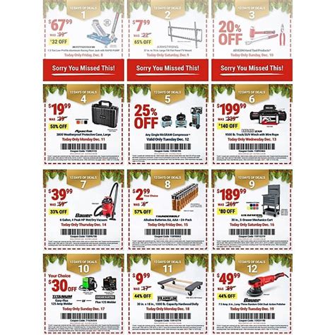 Harbor Freight All Harbor Freight 12 Days Of Deals Coupons Revealed